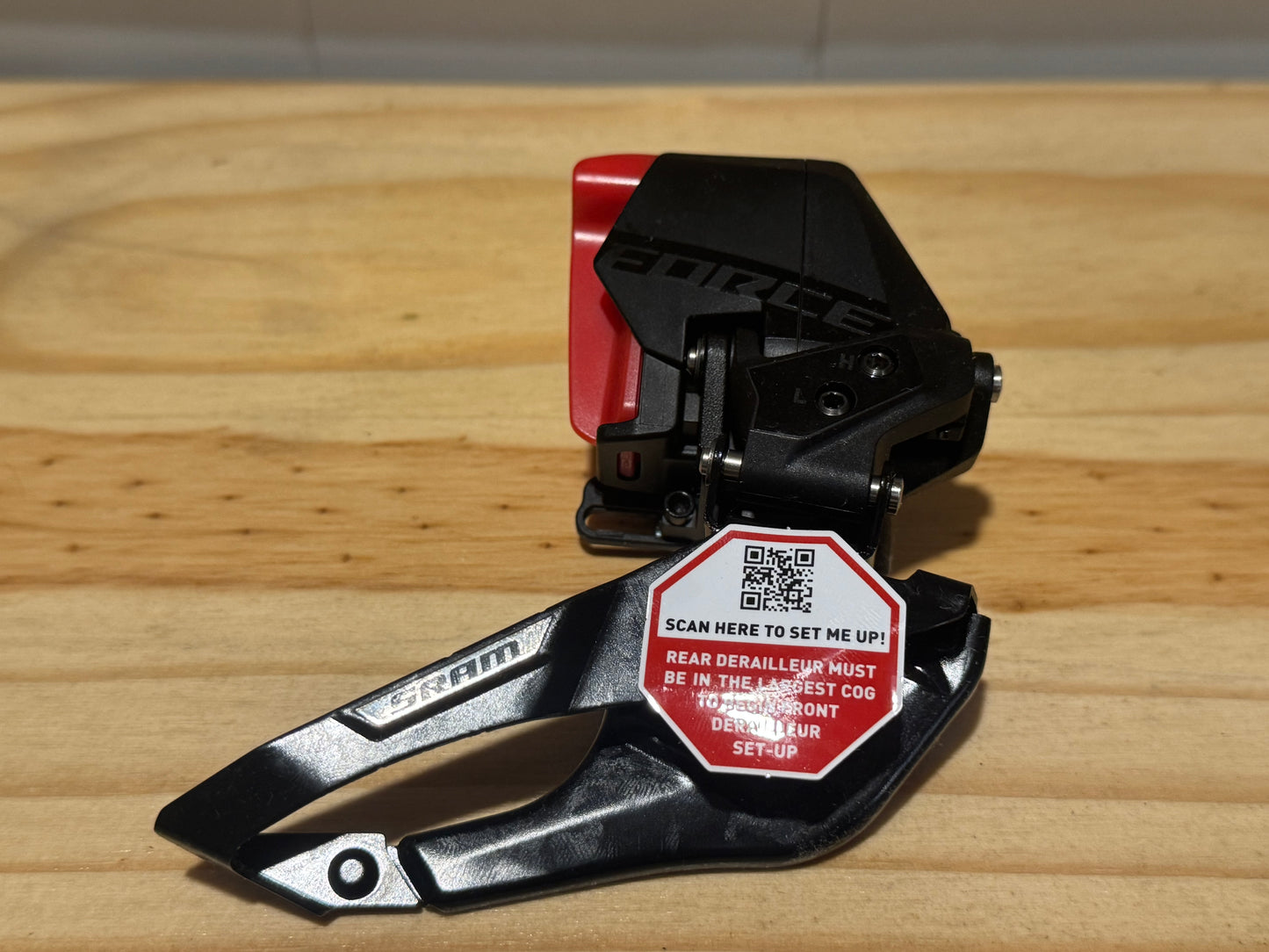 SRAM Force eTap AXS Road Groupset - 2x12-Speed HRD Shift/Brake Levers, Calipers,  Rotors F/R Derailleurs E1. Crankset d2. Red oil slick cassette.