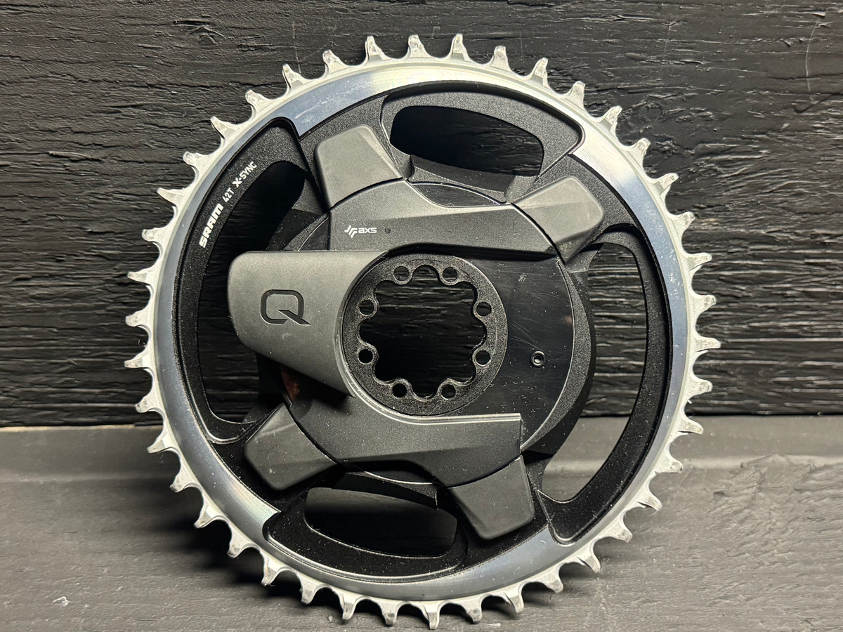 SRAM RED/Quarq AXS power-meter spider with a 42T X-SYNC 1x chainring